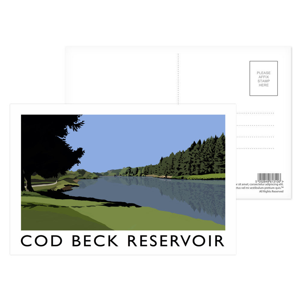 Cod Beck Reservoir, Yorkshire Postcard Pack