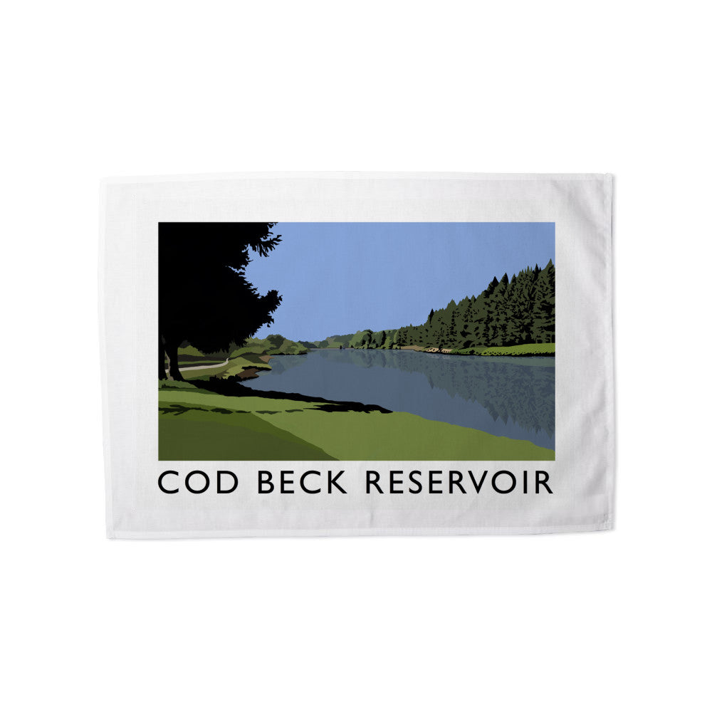 Cod Beck Reservoir, Yorkshire Tea Towel