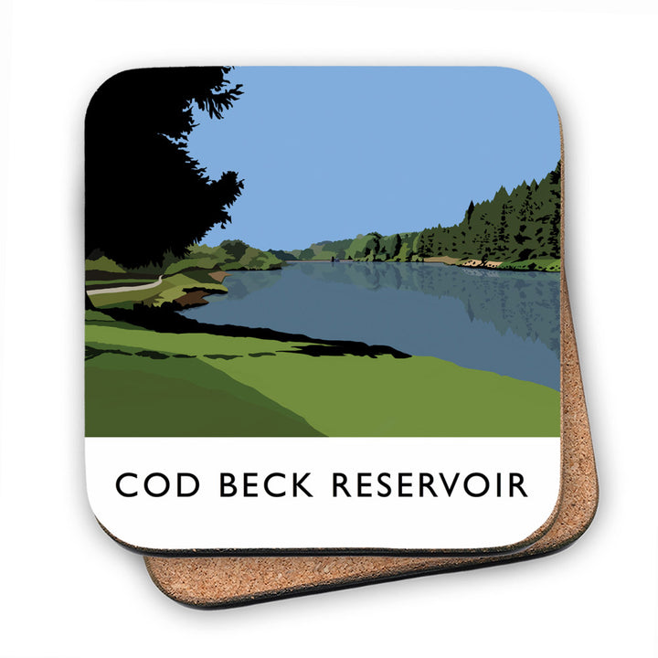 Cod Beck Reservoir, Yorkshire MDF Coaster