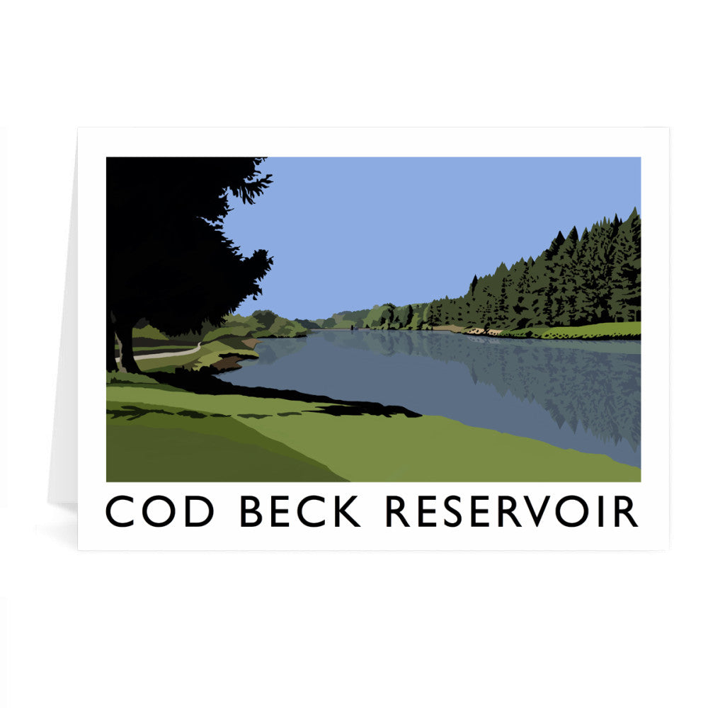 Cod Beck Reservoir, Yorkshire Greeting Card 7x5