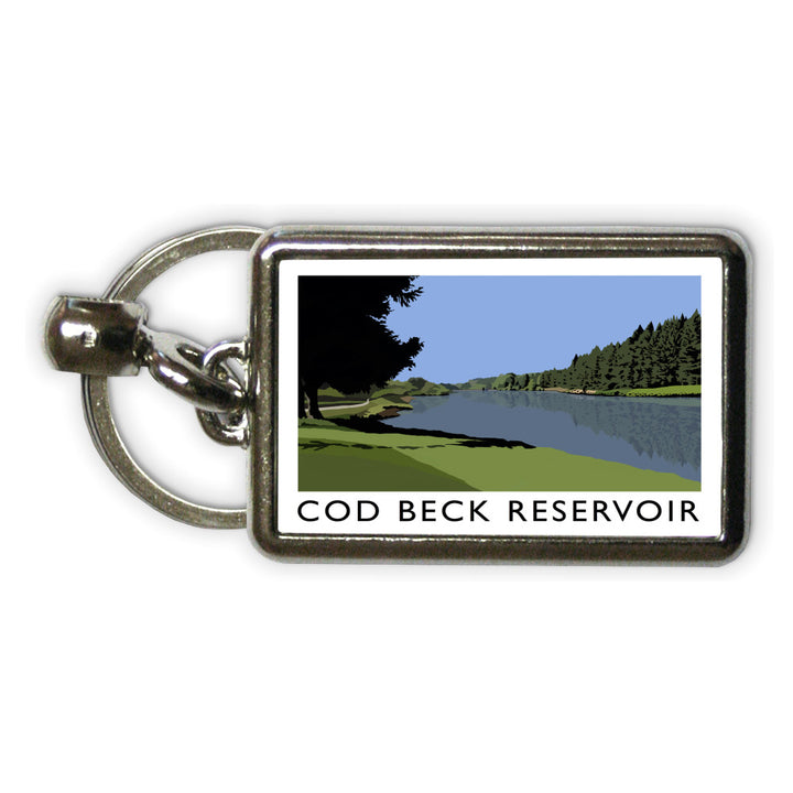 Cod Beck Reservoir, Yorkshire Metal Keyring
