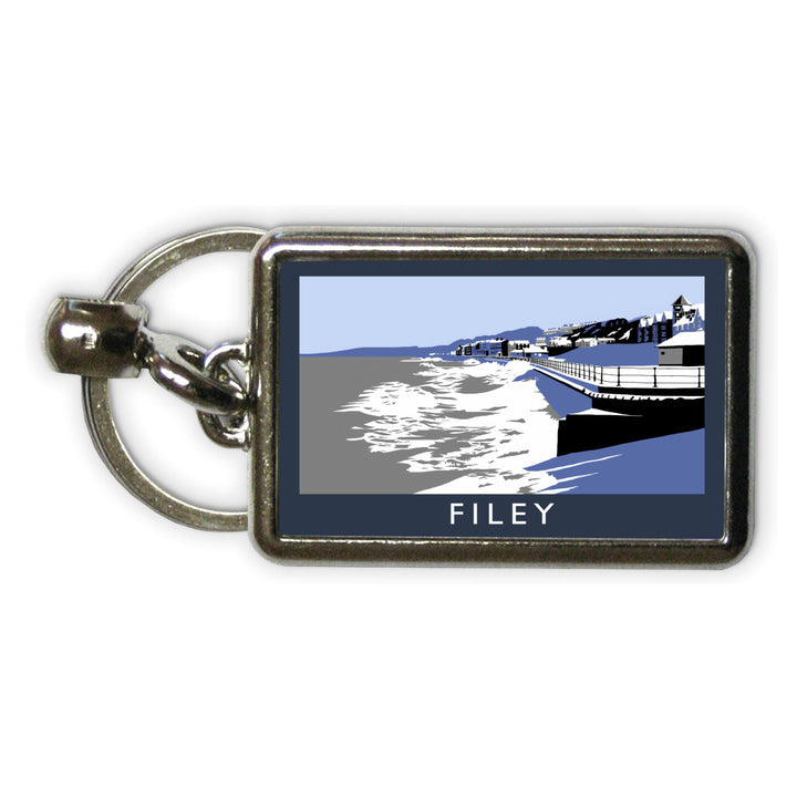 Filey, Yorkshire Metal Keyring