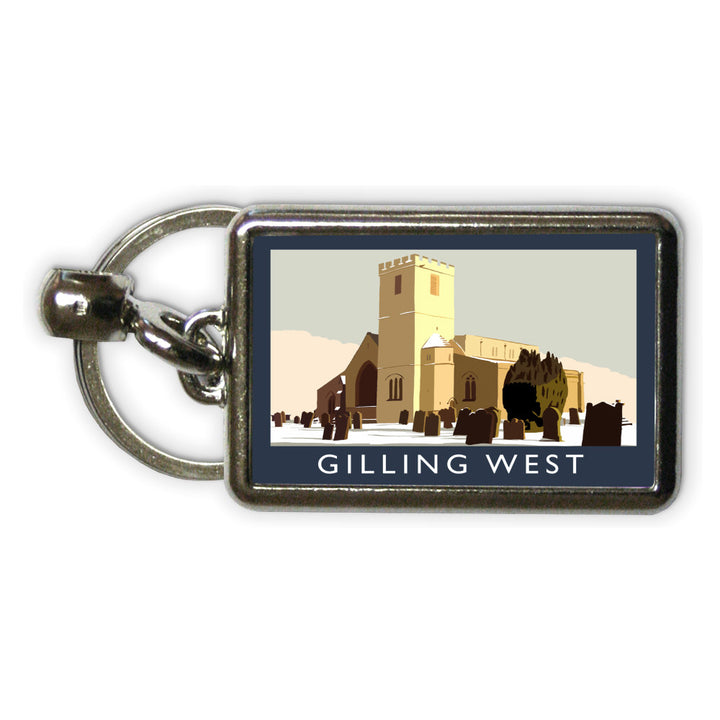Gilling West, Yorkshire Metal Keyring