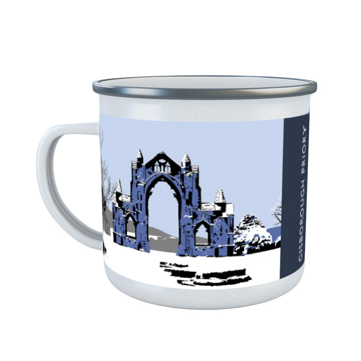 Gisborough Priory, Yorkshire Enamel Mug