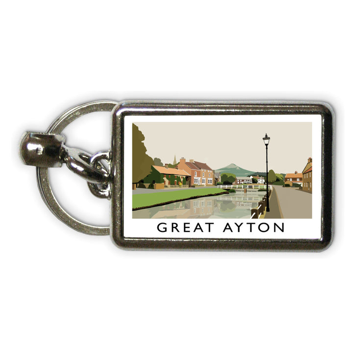 Great Ayton, Yorkshire Metal Keyring