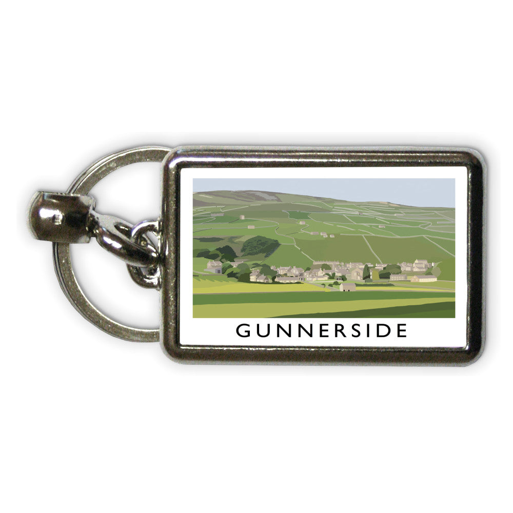 Gunnerside, Yorkshire Metal Keyring
