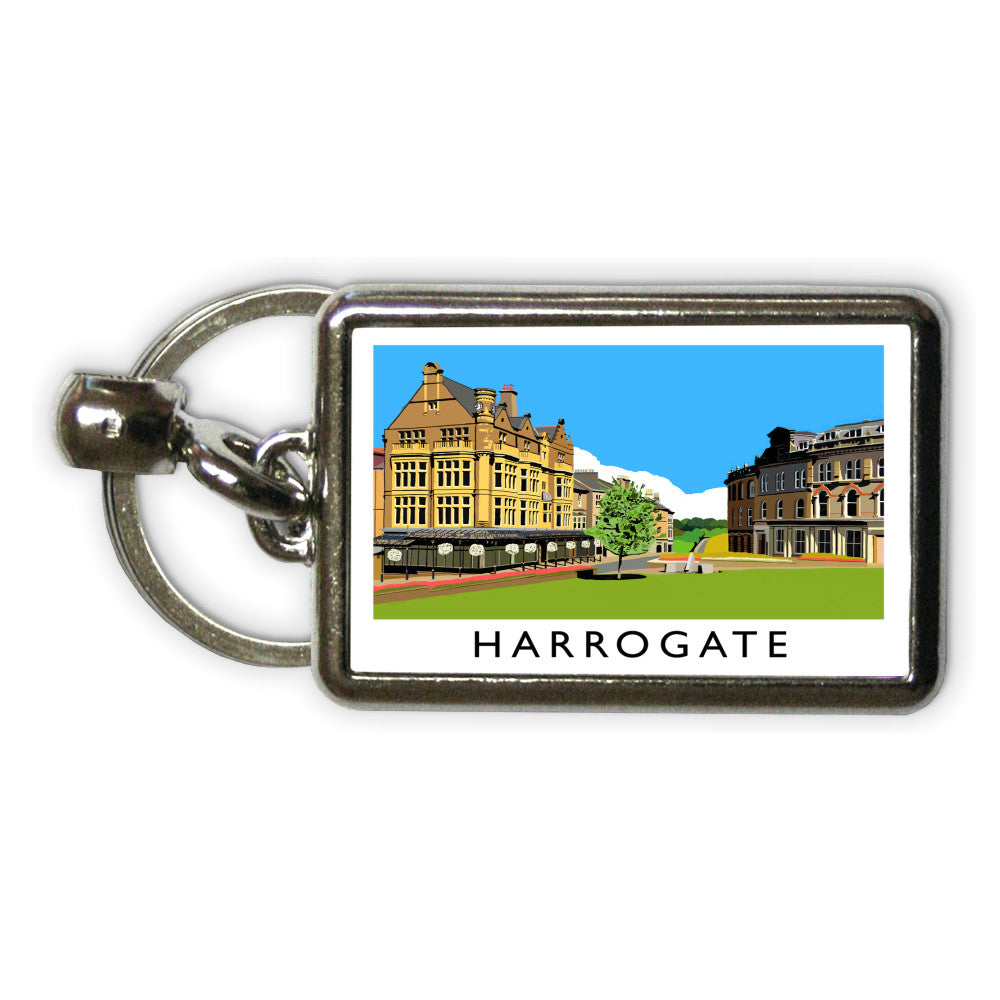 Harrogate, Yorkshire Metal Keyring