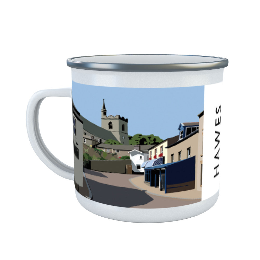 Hawes, Yorkshire Enamel Mug