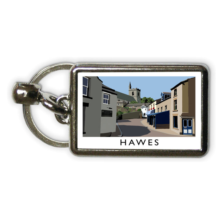 Hawes, Yorkshire Metal Keyring