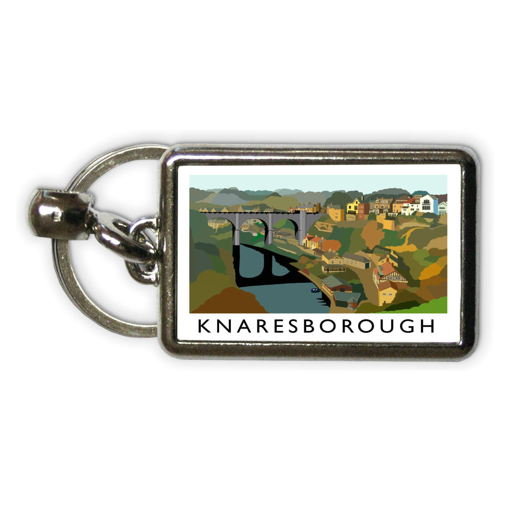 Knaresborough, Yorkshire Metal Keyring