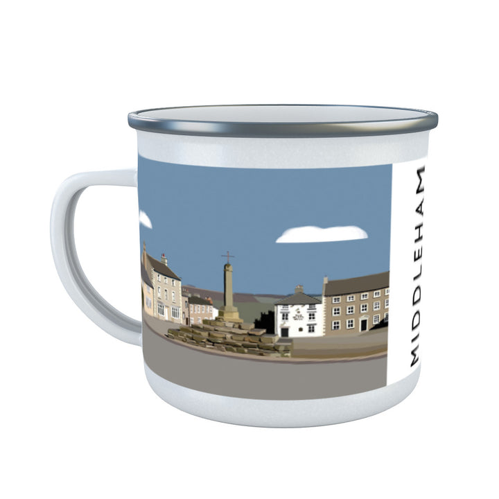Middleham, Yorkshire Enamel Mug