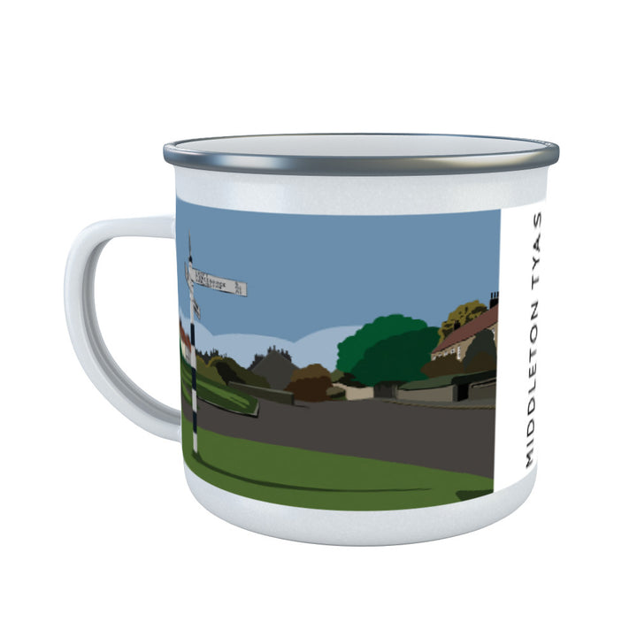 Middleton Tyas, Yorkshire Enamel Mug