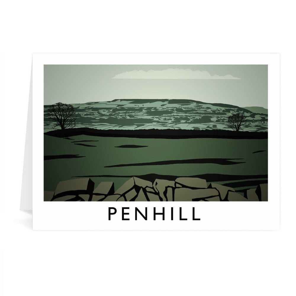 Penhill, Yorkshire Greeting Card 7x5
