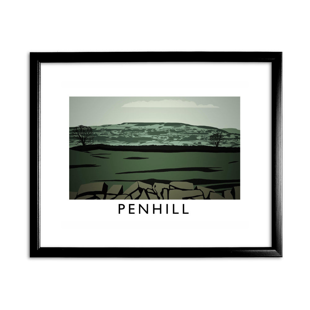Penhill, Yorkshire 11x14 Framed Print (Black)
