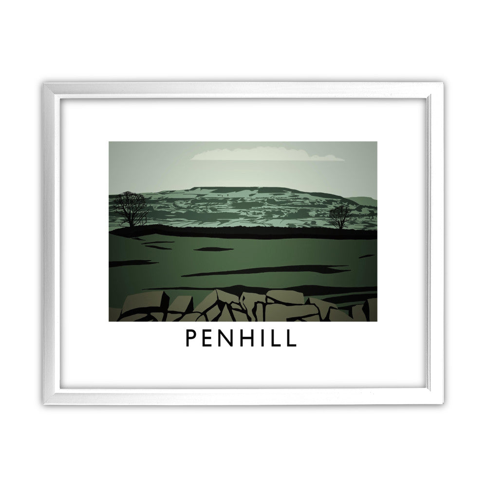 Penhill, Yorkshire 11x14 Framed Print (White)