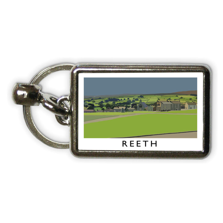 Reeth, Yorkshire Metal Keyring