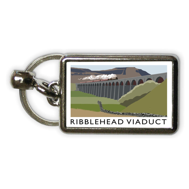 The Ribblehead Viaduct, Yorkshire Metal Keyring