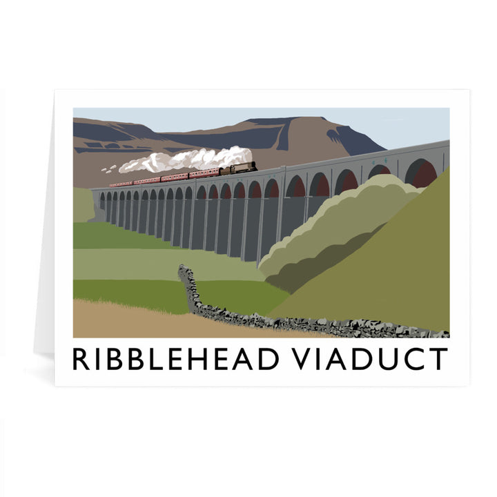 The Ribblehead Viaduct, Yorkshire Greeting Card 7x5