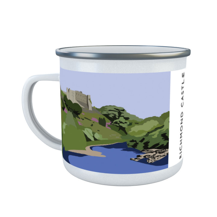 Richmond Castle, Yorkshire Enamel Mug