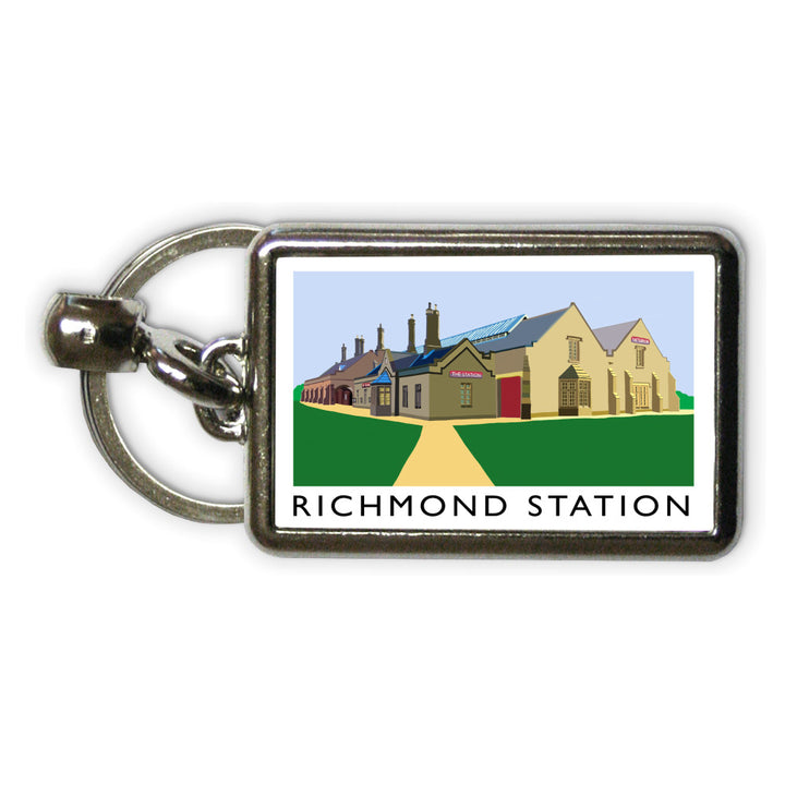Richmond Station, Yorkshire Metal Keyring