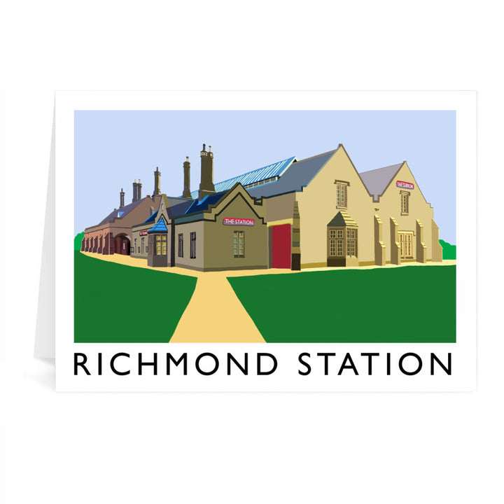 Richmond Station, Yorkshire Greeting Card 7x5