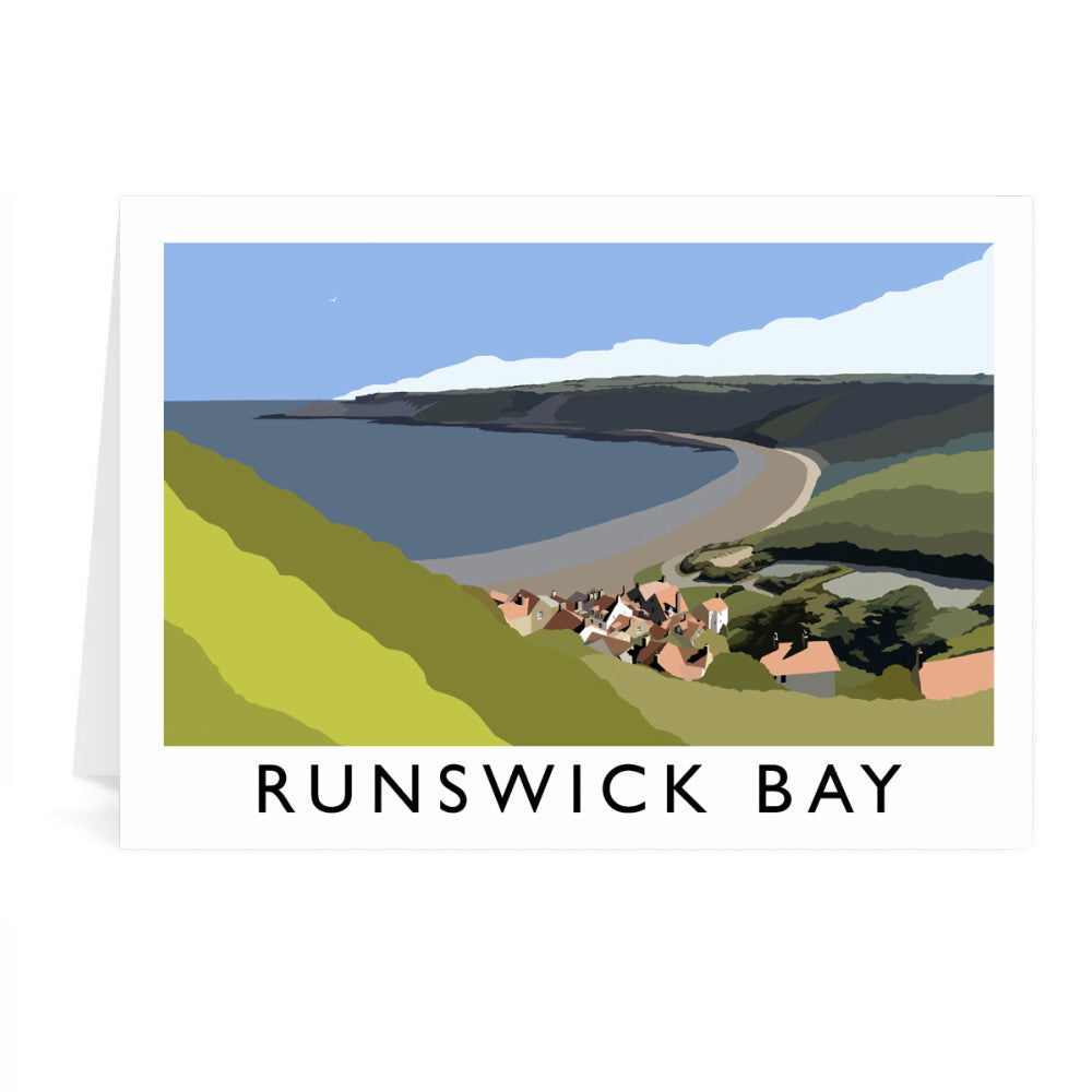Runswick Bay, Yorkshire Greeting Card 7x5