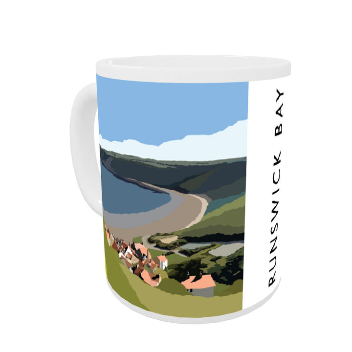 Runswick Bay, Yorkshire Coloured Insert Mug
