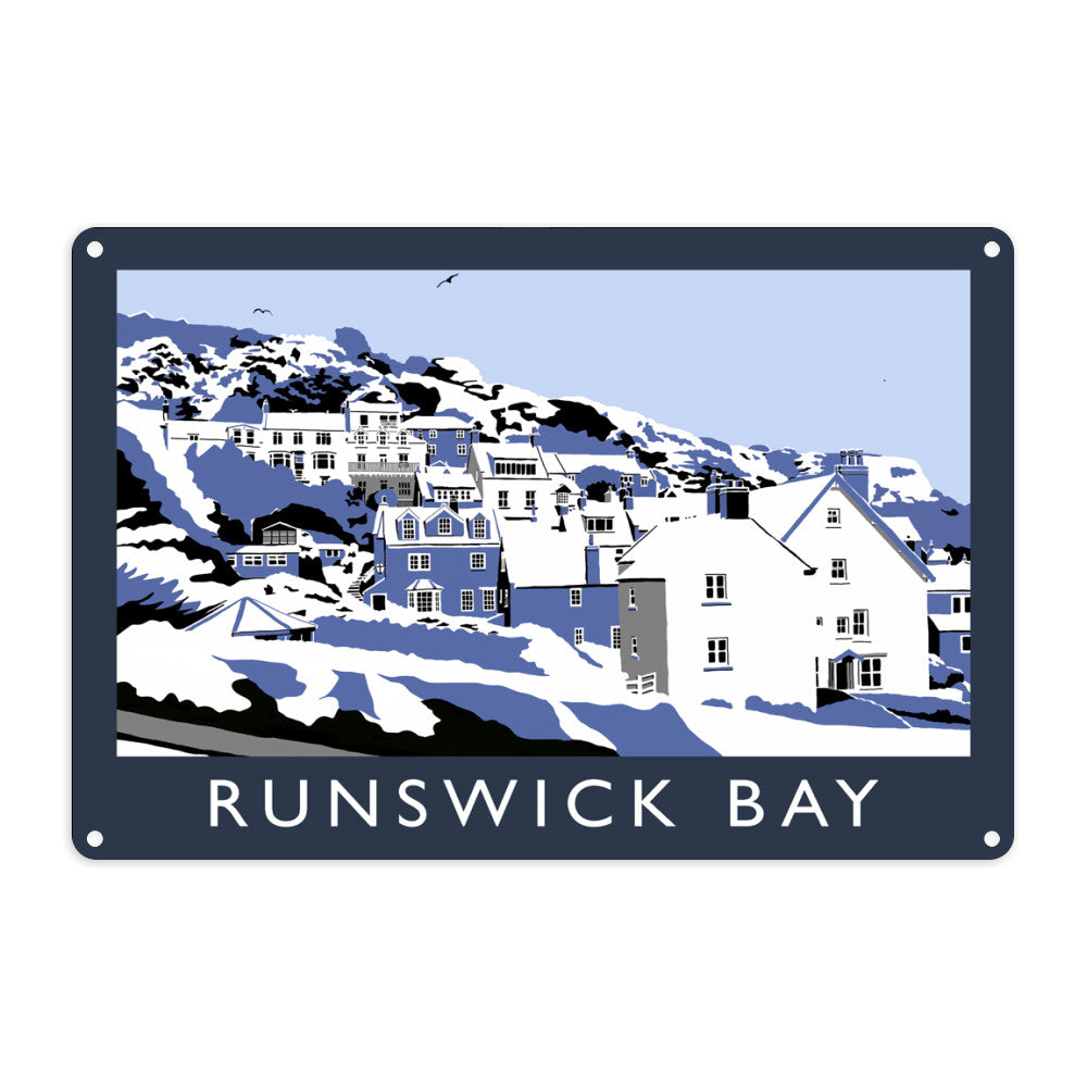Runswick Bay, Yorkshire Metal Sign