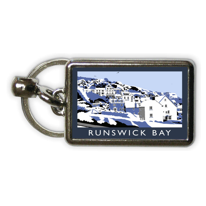 Runswick Bay, Yorkshire Metal Keyring