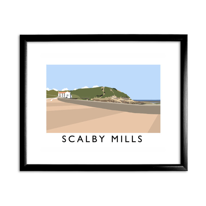 Scalby Mills, Yorkshire 11x14 Framed Print (Black)