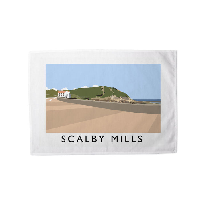 Scalby Mills, Yorkshire Tea Towel