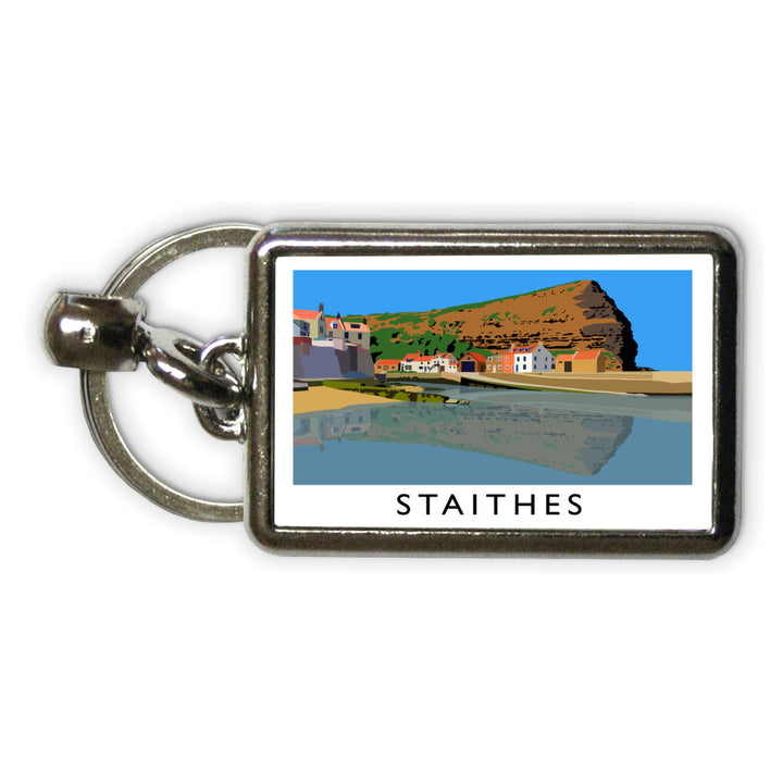 Staithes, Yorkshire Metal Keyring