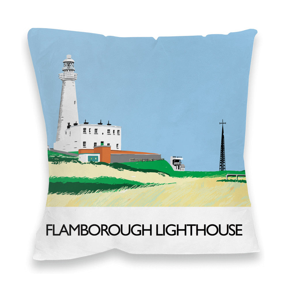 Flamborough Lighthouse, Yorkshire Fibre Filled Cushion