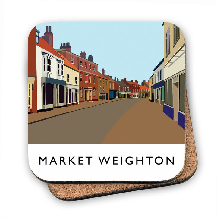 Market Weighton, Yorkshire MDF Coaster