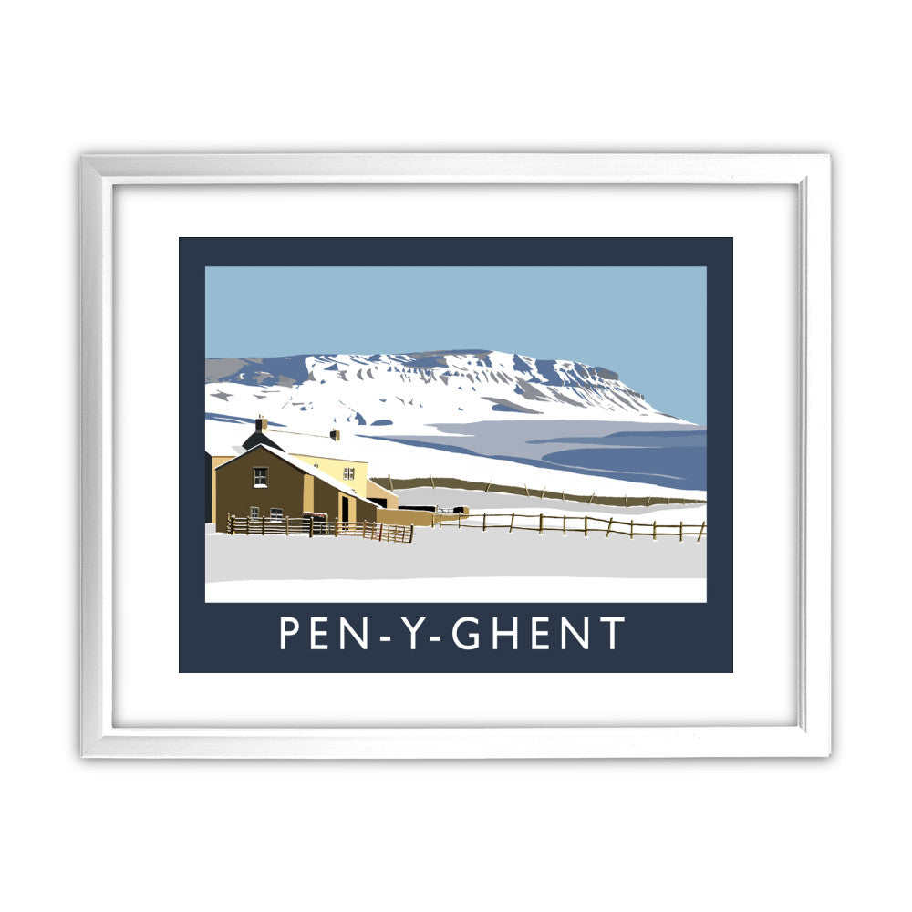 Pen-Y-Ghent, Yorkshire 11x14 Framed Print (White)