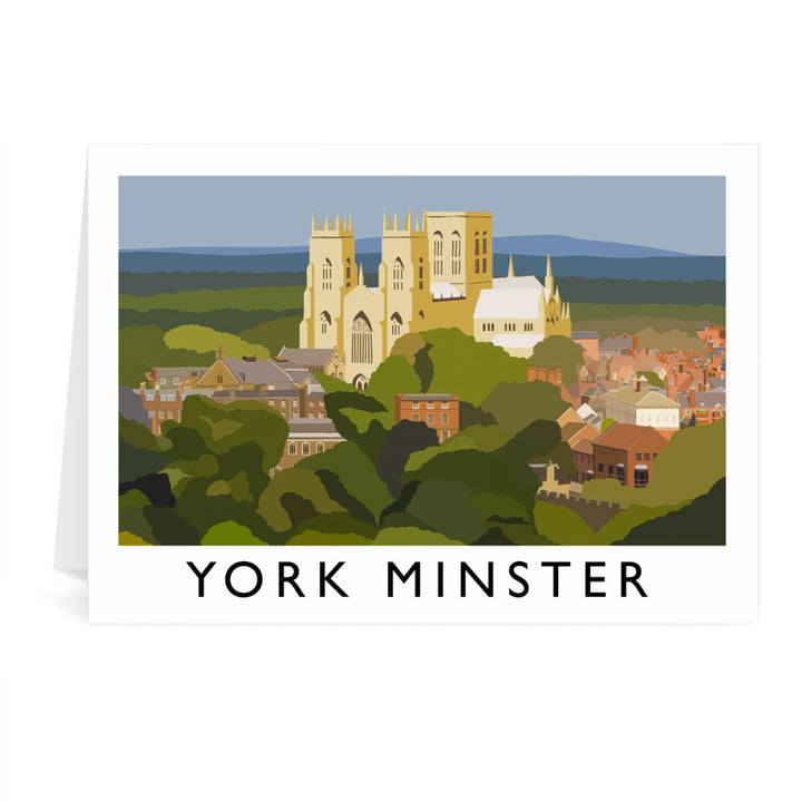 York Minster, York Greeting Card 7x5