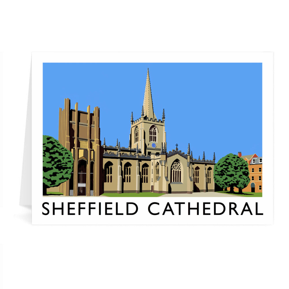 Sheffield Cathedral, Yorkshire Greeting Card 7x5