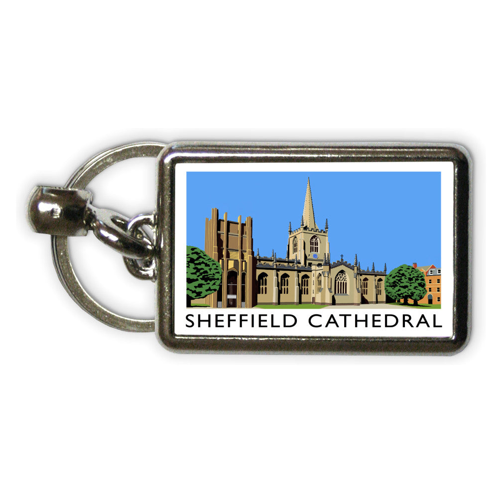 Sheffield Cathedral, Yorkshire Metal Keyring
