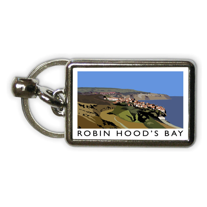 Robin Hood's Bay, Yorkshire Metal Keyring