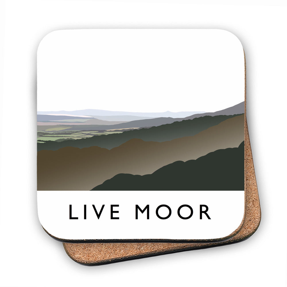 Live Moor, Yorkshire MDF Coaster