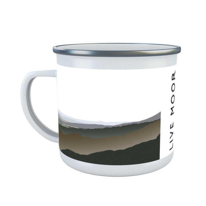 Live Moor, Yorkshire Enamel Mug