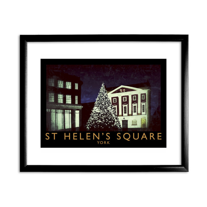 St Helens Square, York 11x14 Framed Print (Black)