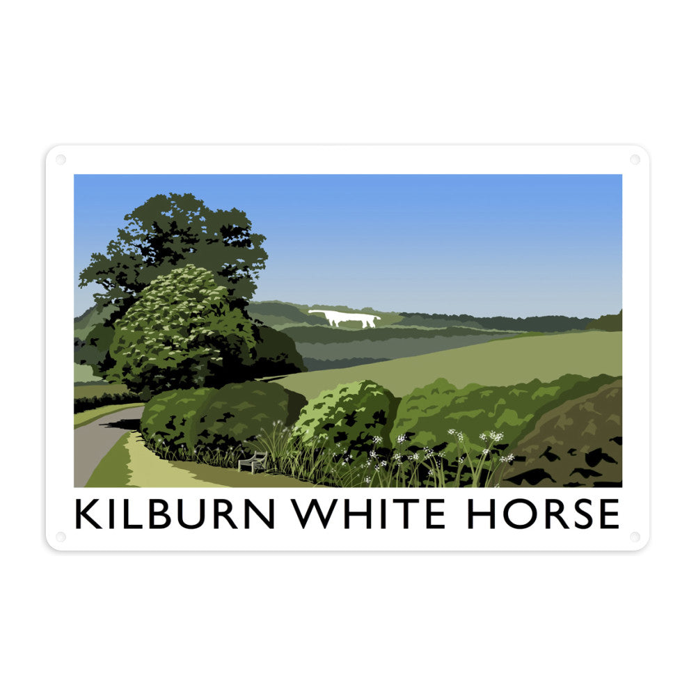 The Kilburn White Horse, Yorkshire Metal Sign