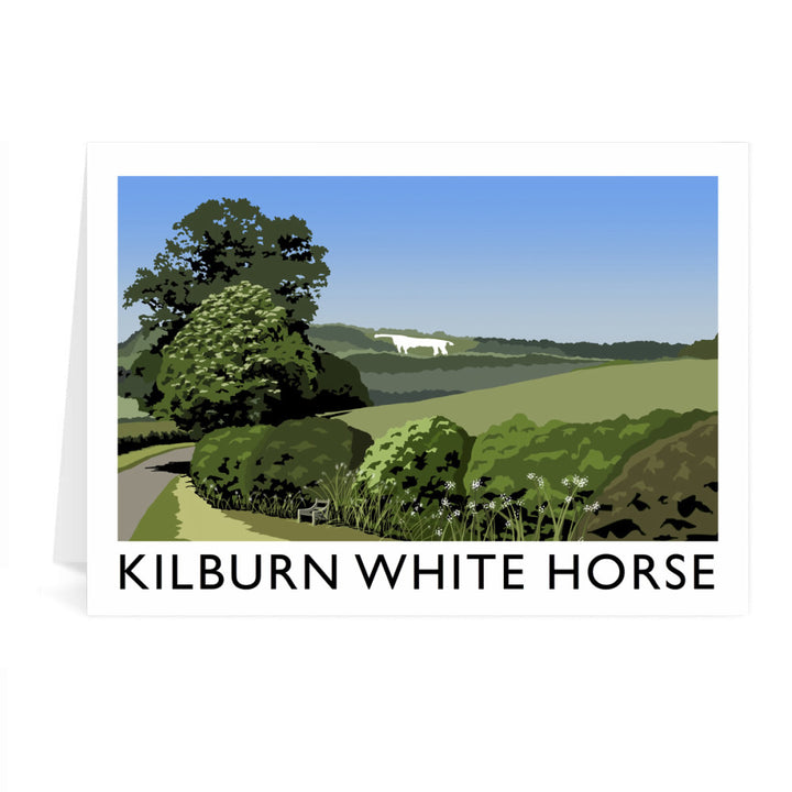 The Kilburn White Horse, Yorkshire Greeting Card 7x5