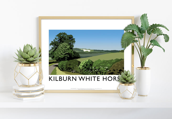 The Kilburn White Horse, Yorkshire - Art Print