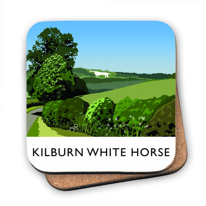 The Kilburn White Horse, Yorkshire MDF Coaster