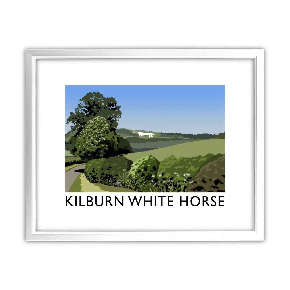 The Kilburn White Horse, Yorkshire - Art Print