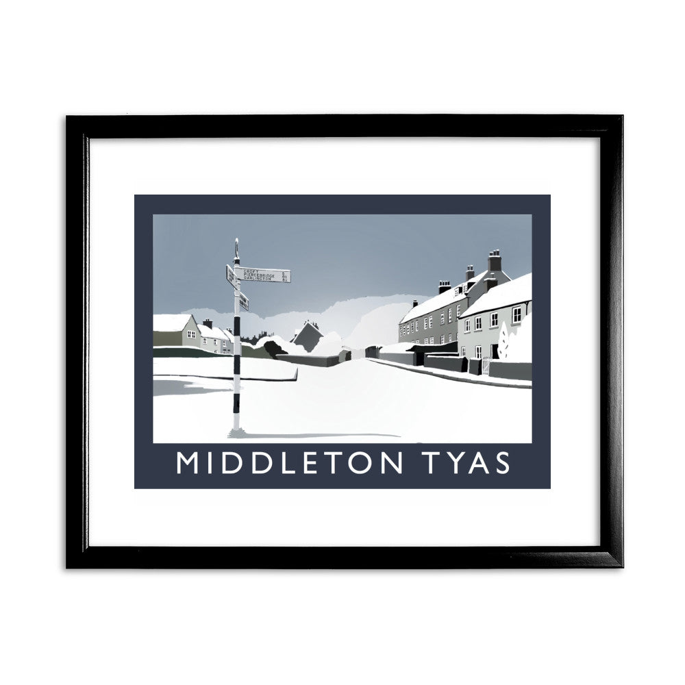 Middleton Tyas, Yorkshire 11x14 Framed Print (Black)