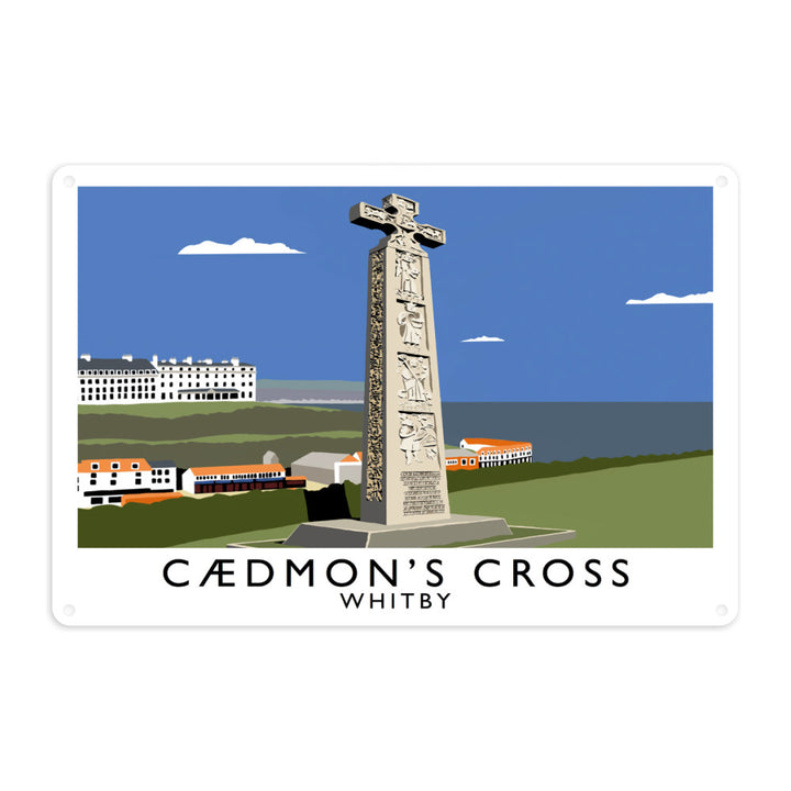 Caedmon's Cross, Whitby, Yorkshire Metal Sign