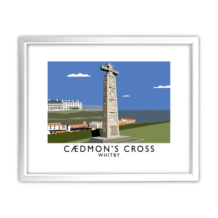 Caedmon's Cross, Whitby, Yorkshire 11x14 Framed Print (White)
